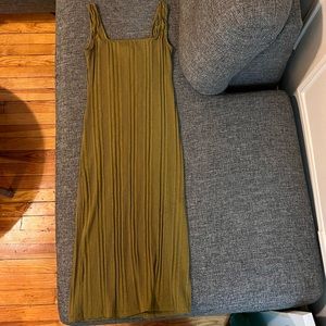 H&M midi dress in olive